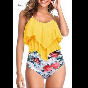Swimsuit - High Waisted Ruffle Top Tankini - New Condition - size 14-16
